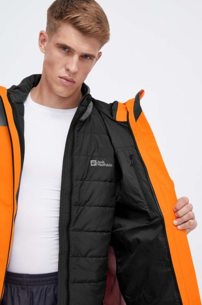 Куртка outdoor Jack Wolfskin Glaabach 3in1 колір помаранчевий фото 8