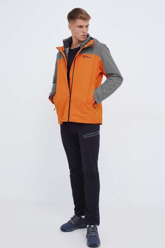 Куртка outdoor Jack Wolfskin Taubenberg 3in1 колір помаранчевий фото 3