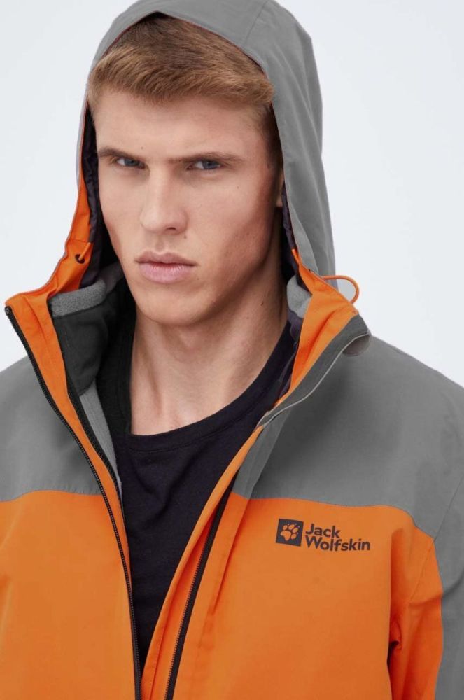 Куртка outdoor Jack Wolfskin Taubenberg 3in1 колір помаранчевий фото 6