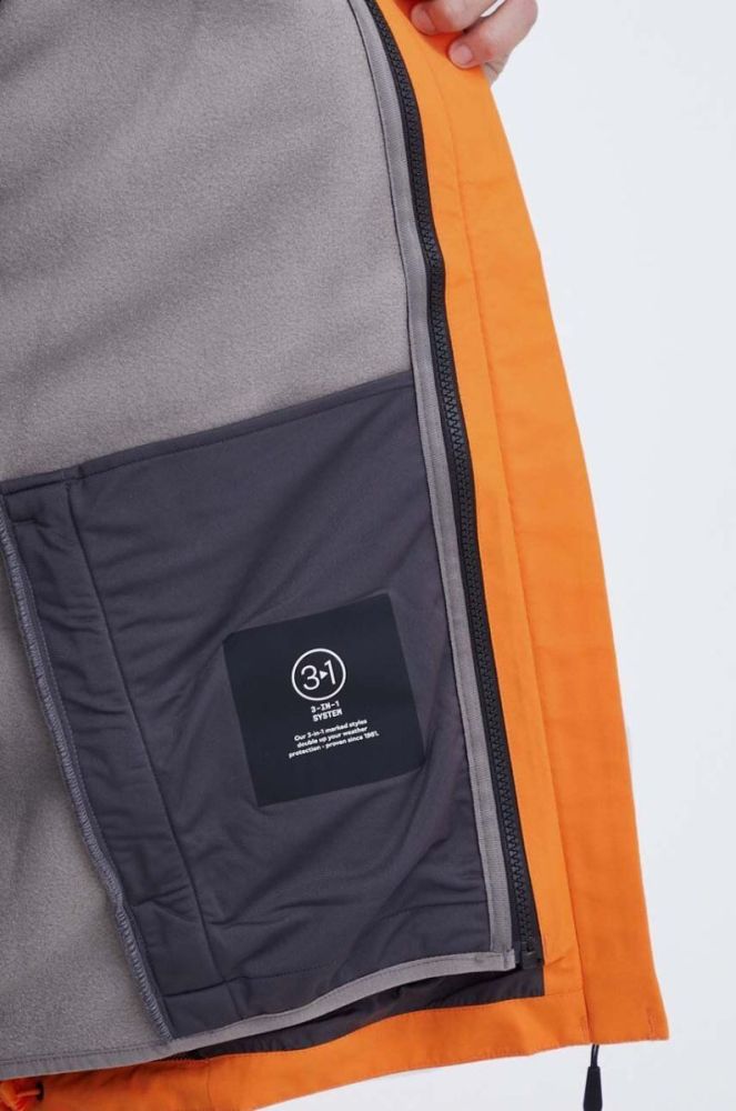Куртка outdoor Jack Wolfskin Taubenberg 3in1 колір помаранчевий фото 8