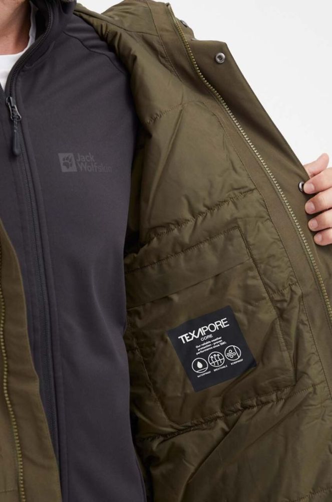 Куртка Jack Wolfskin чоловіча колір зелений зимова фото 7