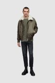 Куртка-бомбер AllSaints чоловічий колір зелений зимова
