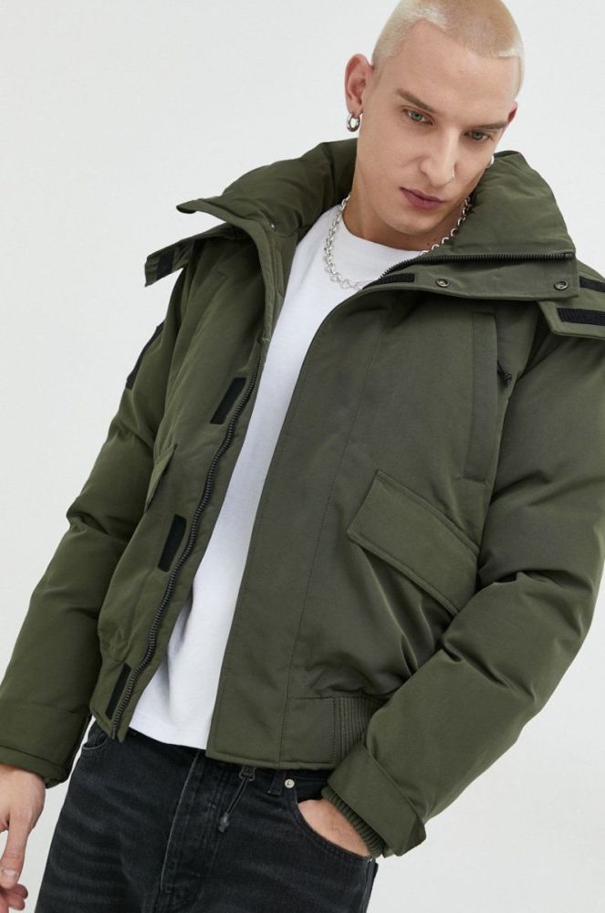 Куртка Superdry чоловіча колір зелений зимова (2908307) фото 4