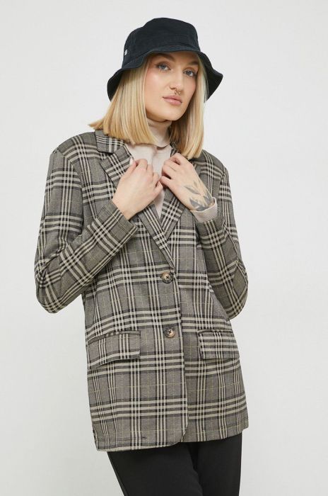 Піджак JDY Mia колір бежевий однобортний візерунок