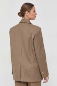 Піджак з домішкою вовни Miss Sixty колір коричневий oversize однотонна