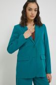 Піджак Vila VIKAMMA колір бірюзовий однобортний однотонний