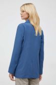 Піджак United Colors of Benetton двобортний однотонна колір блакитний