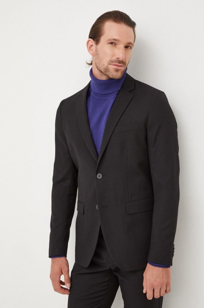 Піджак Sisley чоловіча колір чорний (2586207)