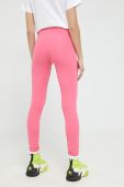 Легінси Tommy Jeans жіночі колір рожевий з аплікацією