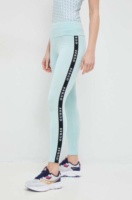 Легінси Guess жіночі колір зелений з принтом