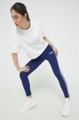 Легінси adidas Originals жіночі колір синій з аплікацією