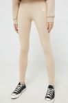 Легінси adidas Originals жіночі колір бежевий однотонні