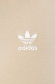 Легінси adidas Originals жіночі колір бежевий однотонні