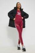 Легінси adidas Originals жіночі колір бордовий з аплікацією