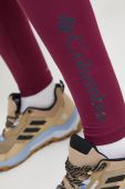 Спортивні легінси Columbia Hike жіночі колір бордовий однотонні