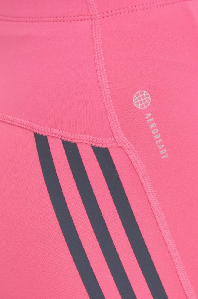 Легінси для бігу adidas Performance Run Icons жіночі колір рожевий з принтом фото 4