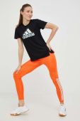 Легінси для тренувань adidas Performance Hyperglam жіночі колір помаранчевий з принтом