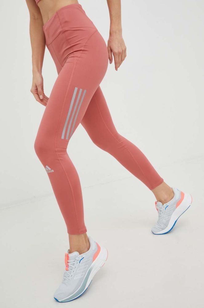 Легінси для бігу adidas Performance Own The Run Winter жіночі колір помаранчевий з принтом