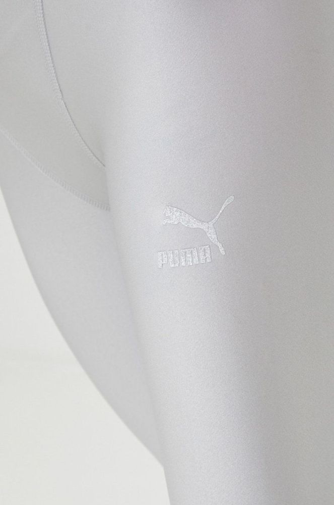 Легінси Puma жіночі колір сірий однотонні фото 4