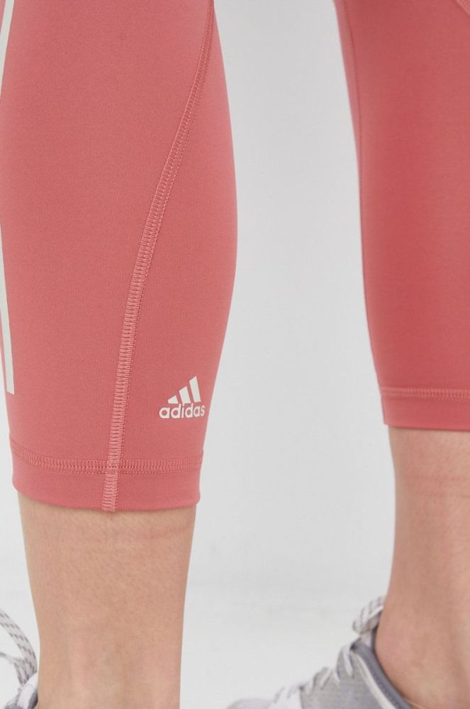 Легінси для тренувань adidas Performance Optime Trainicons жіночі колір рожевий з принтом фото 4