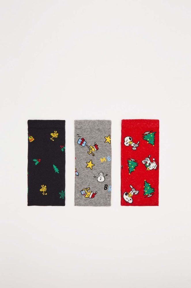 Шкарпетки women'secret Snoopy Xmas 3-pack жіночі колір барвистий