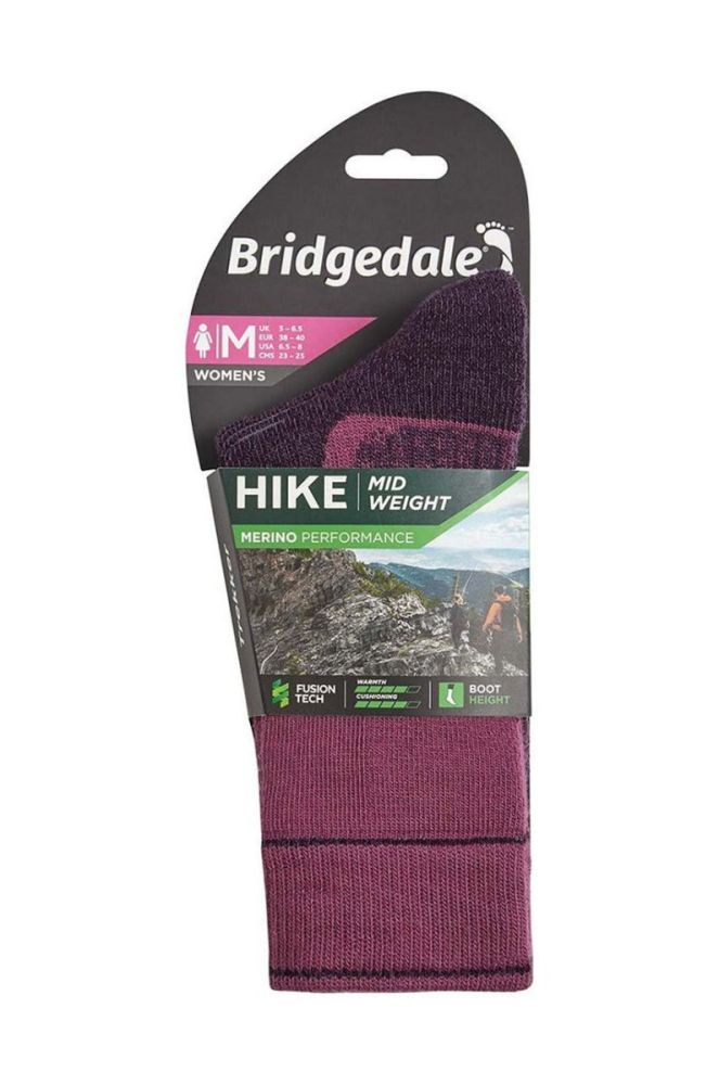 Шкарпетки Bridgedale Midweight Merino Performance колір рожевий (2843433) фото 2