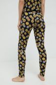 Легінси Moschino Underwear жіночі колір чорний візерунок