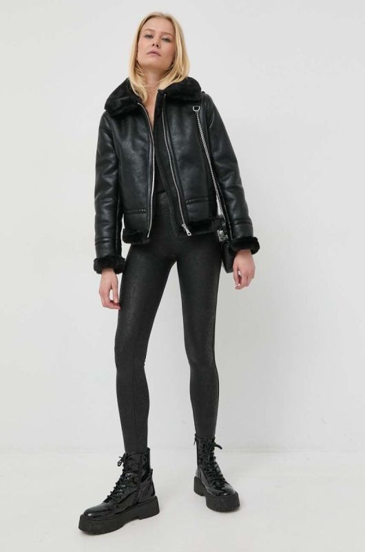 Моделюючі легінси Spanx Faux Leather жіночі колір чорний візерунок фото 2
