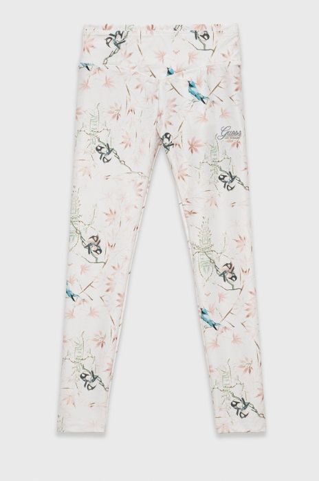 Дитячі легінси Guess колір бежевий візерунок (2420801)