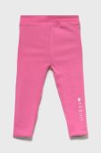 Дитячі двосторонні легінси Guess колір рожевий однотонні