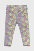 Дитячі двосторонні легінси Guess колір рожевий однотонні