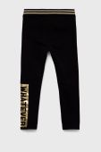 Дитячі легінси United Colors of Benetton колір чорний з принтом