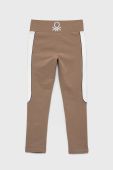 Дитячі легінси United Colors of Benetton колір коричневий візерунок