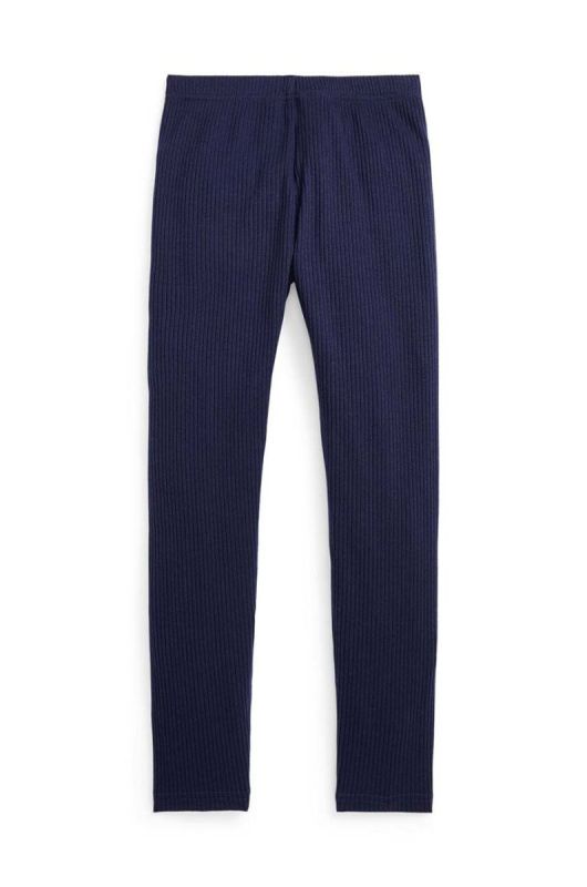 Дитячі легінси Polo Ralph Lauren колір синій однотонні фото 2