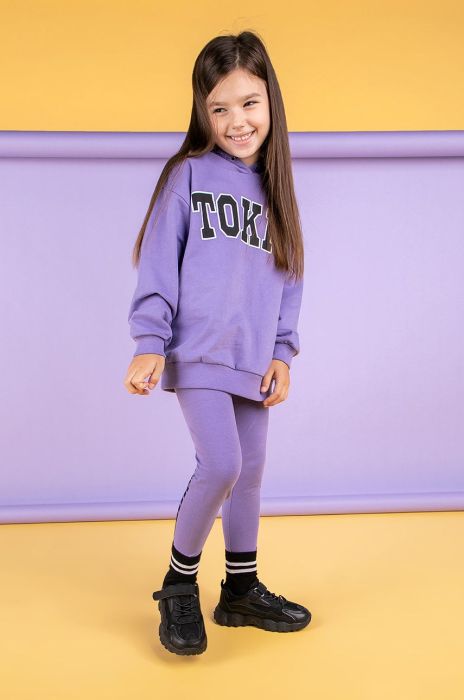 Дитячі легінси Coccodrillo колір фіолетовий з принтом (2552501)