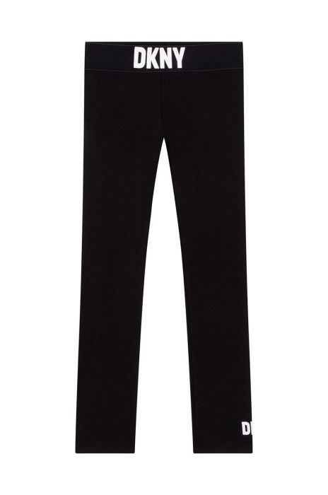 Дитячі легінси Dkny колір чорний з принтом (2613463)
