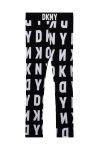 Дитячі легінси Dkny колір чорний візерунок (2613489)