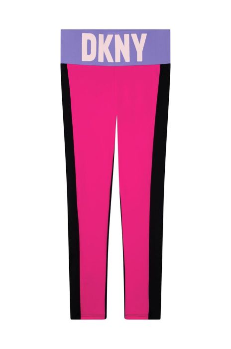 Дитячі легінси Dkny колір рожевий візерунок (2613494)