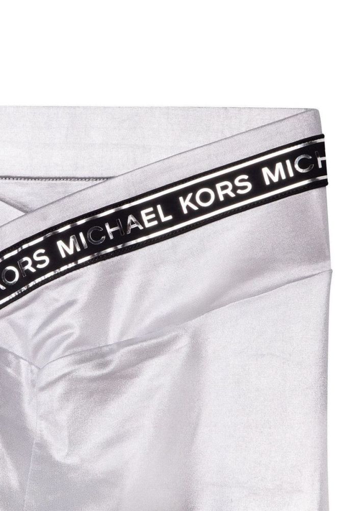 Дитячі легінси Michael Kors колір срібний з принтом фото 3