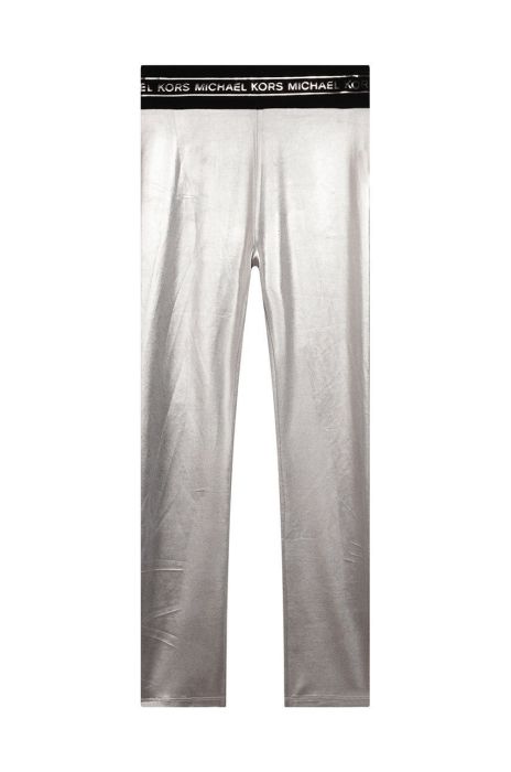 Дитячі легінси Michael Kors колір срібний однотонні