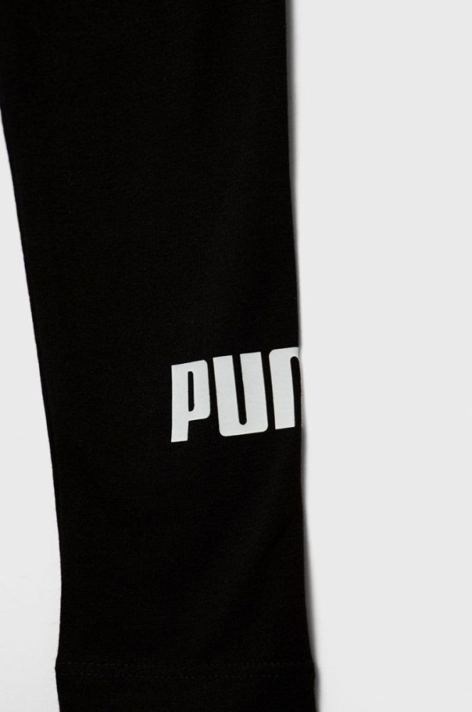 Дитячі легінси Puma колір чорний з принтом фото 3