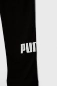 Дитячі легінси Puma колір чорний з принтом