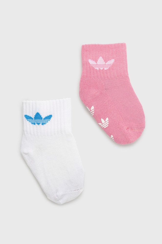 Дитячі шкарпетки adidas Originals колір рожевий