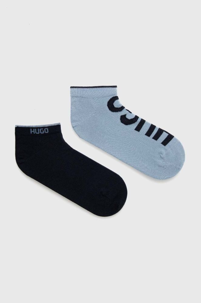 Шкарпетки HUGO 2-pack чоловічі колір блакитний (3114803)