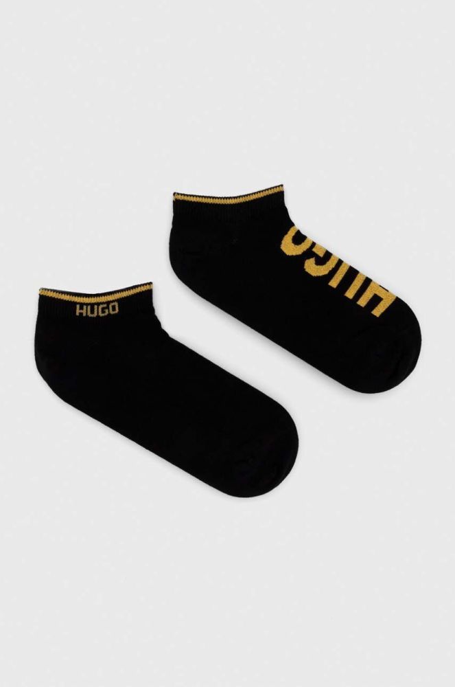 Шкарпетки HUGO 2-pack чоловічі колір чорний (3480330)