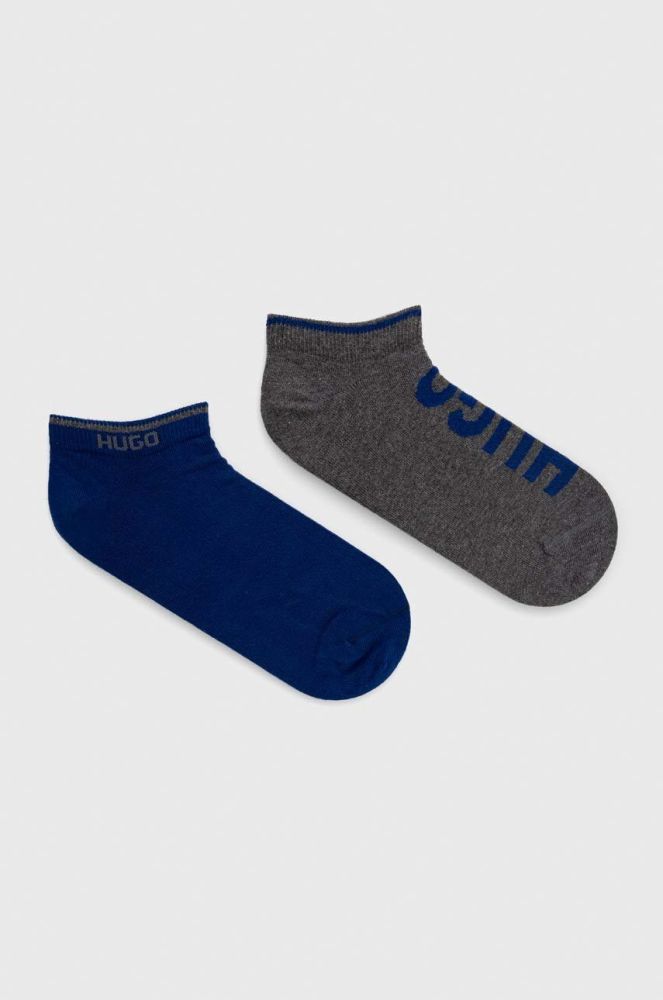 Шкарпетки HUGO 2-pack чоловічі колір блакитний (2765654)