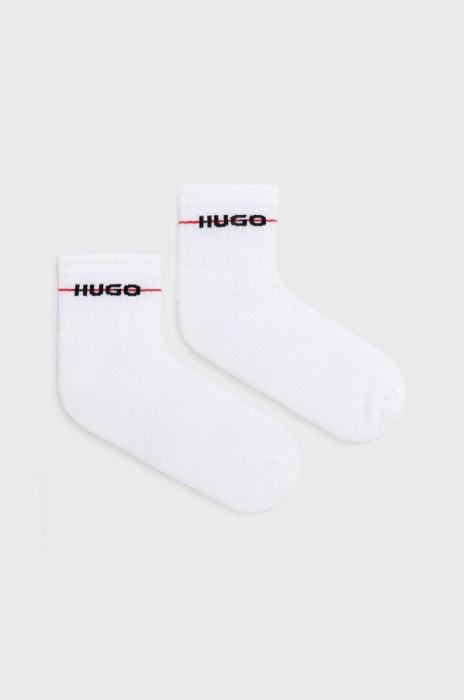 Шкарпетки HUGO (3-pack) чоловічі колір білий