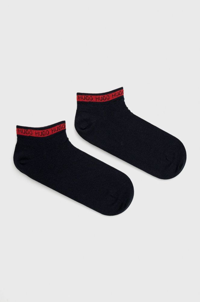 Шкарпетки HUGO (2-pack) чоловічі колір синій (2469336)