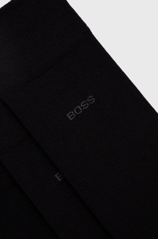 Шкарпетки BOSS (3-pack) чоловічі колір чорний фото 2