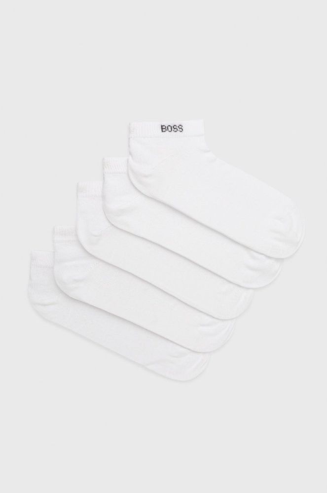 Шкарпетки BOSS (5-pack) чоловічі колір білий